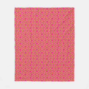 Arabic Star Shaped Pattern Fleece Blanket