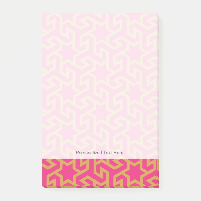 Arabic Star Shaped Pattern Post-it Notes (Front)