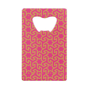 Arabic Star Shaped Pattern Wallet Bottle Opener