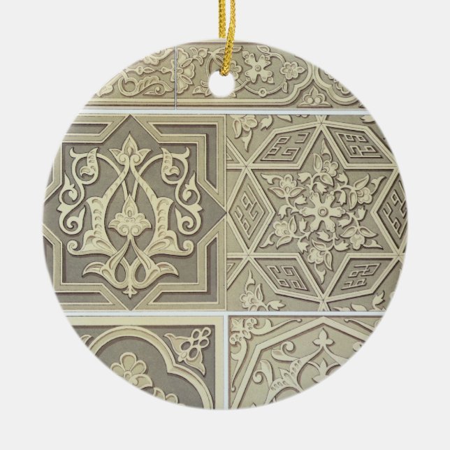 Arabic tile designs (colour litho) ceramic ornament (Front)