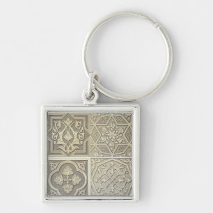 Arabic tile designs (colour litho) keychain