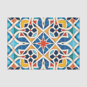 Arabic tile pattern lovers tissue paper