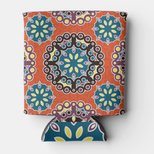 Arabic tile, vintage patchwork pattern. can cooler