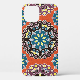 Arabic tile, vintage patchwork pattern. iPhone 12 case