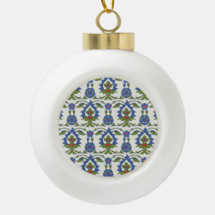 Arabic Traditional: Iznik Tile Seamless. Ceramic Ball Christmas Ornament