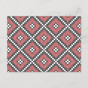 Arabic Traditional Tatreez Embroidery Pattern16 Holiday Postcard