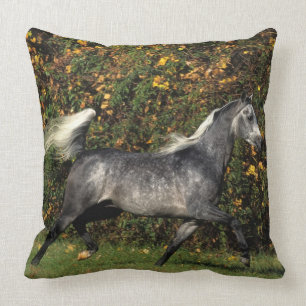 Arabs Running: Autumn Throw Pillow