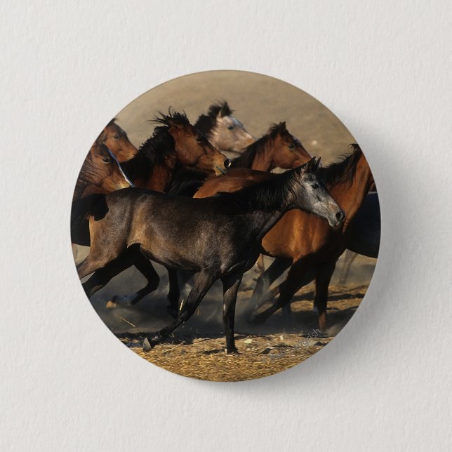 Arabs Running in the Desert 2 Inch Round Button (Front)