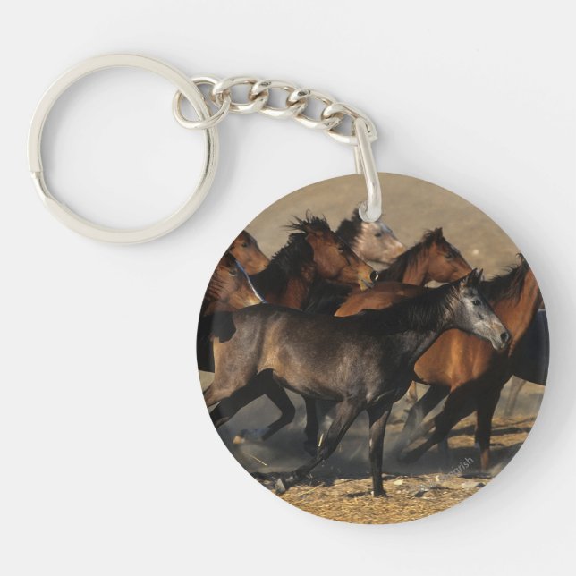 Arabs Running in the Desert Keychain (Front)