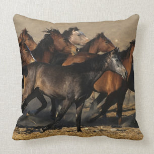 Arabs Running in the Desert Throw Pillow