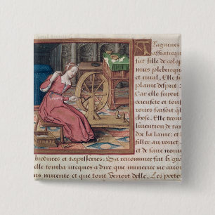 Arachne, from 'Vie des Femmes Celebres' 2 Inch Square Button