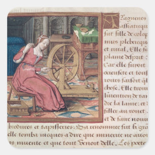 Arachne, from 'Vie des Femmes Celebres' Square Sticker