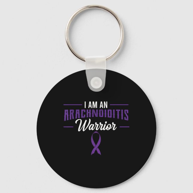 Arachnoiditis Awareness Arachnoid Chronic Disorder Keychain (Front)