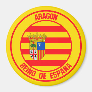 Aragón Round Emblem Magnet