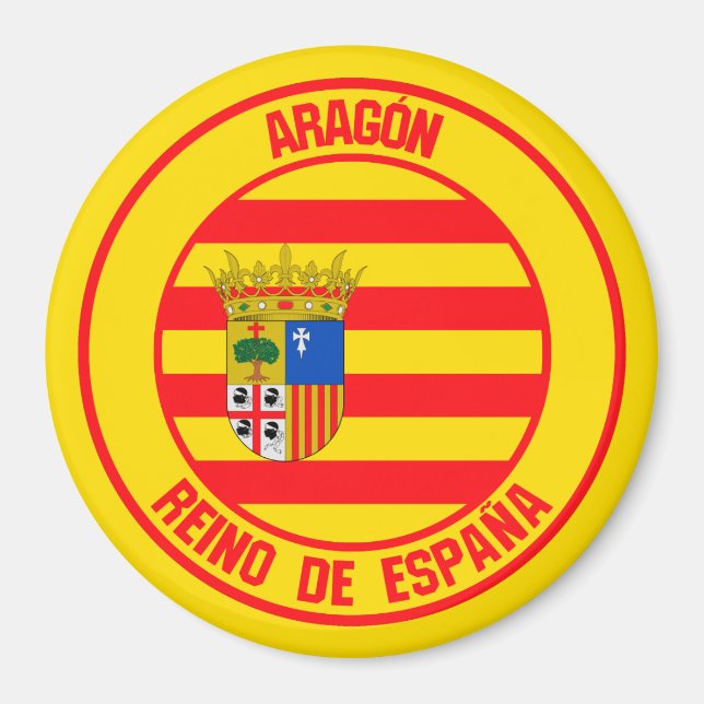 Aragón Round Emblem Magnet (Front)