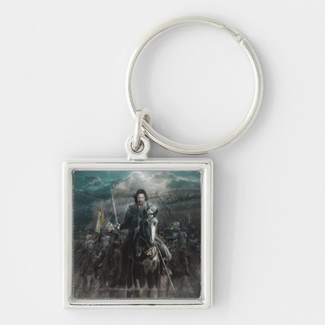 Aragorn Leading on Horse Keychain (Front)
