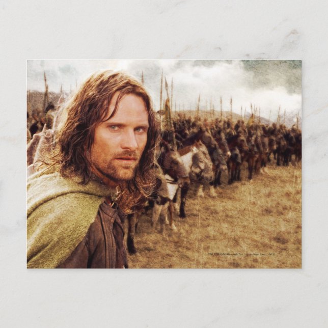 Aragorn Plus Line of Horses Postcard (Front)