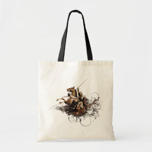 Aragorn Riding a Horse Vector Collage Tote Bag