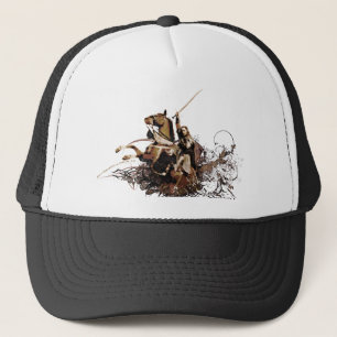 Aragorn Riding a Horse Vector Collage Trucker Hat