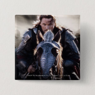 Aragorn Riding Horse 2 Inch Square Button