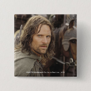 Aragorn with horse 2 inch square button
