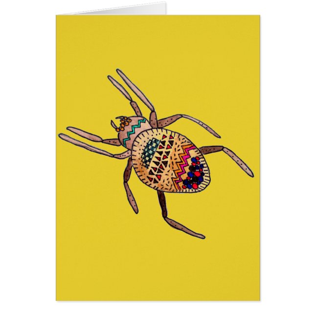 Araignée colorée art d'anniversaire arachnien (Devant)