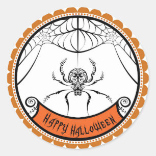 Araignée de dentelle d'Halloween favoriser sticker