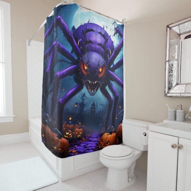 Araignée Monster rideau de douche Halloween (En situation)