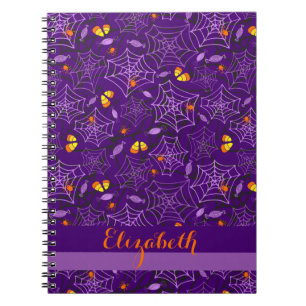 Araignées d'Halloween et bonbons Carnet personnali