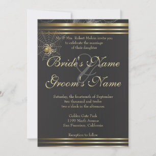 Araignées d'or Rejoignez le Faire-part de mariage 