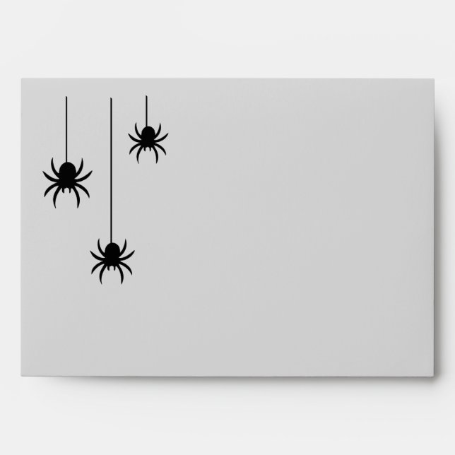 Araignées et enveloppe grises d'invitation de (Devant)