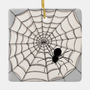 Araignées et ornement en céramique Halloween Web