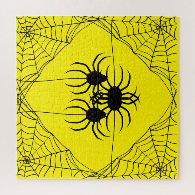 Araignées et puzzle Web, 676 pcs, Jaune (Vertical)
