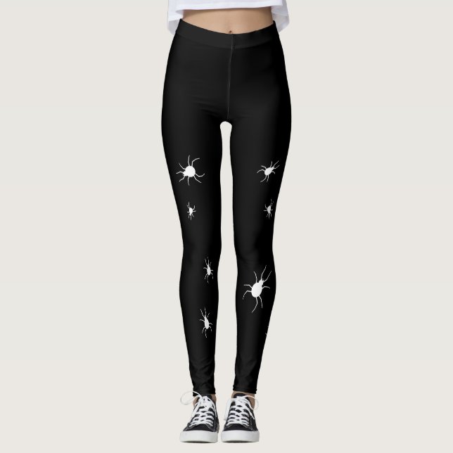 Araignées Leggings noirs (Devant)