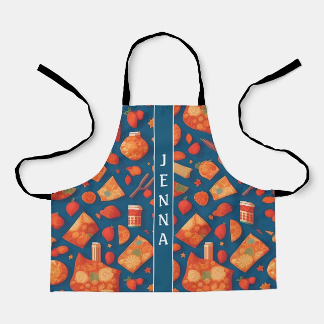 Arambourgiania Mosaic Colourful Custom Pattern Apron (Front)