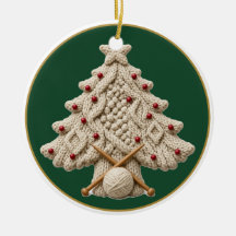 Aran Cable Knit Christmas Tree, Personalized