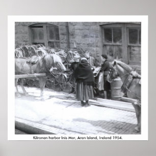 Aran Island Inis Mor, Kilronan Harbour Scene Poster