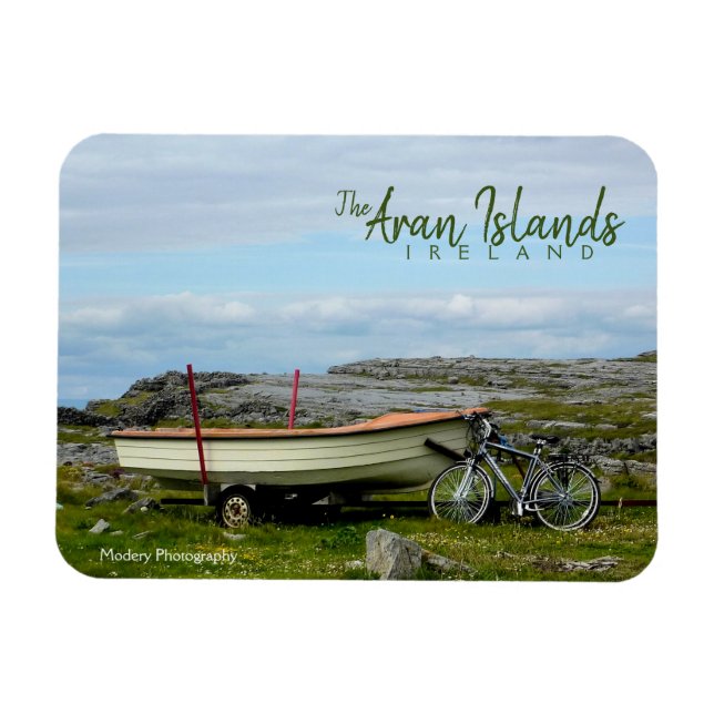 Aran Islands Boat & Bike Magnet (Horizontal)