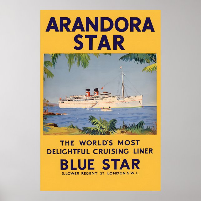 Arandora Star Cruise Ship Poster Vintage Maritime (Front)