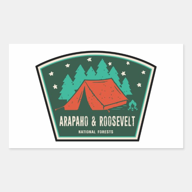 Arapaho And Roosevelt National Forests Camping Sticker (Front)
