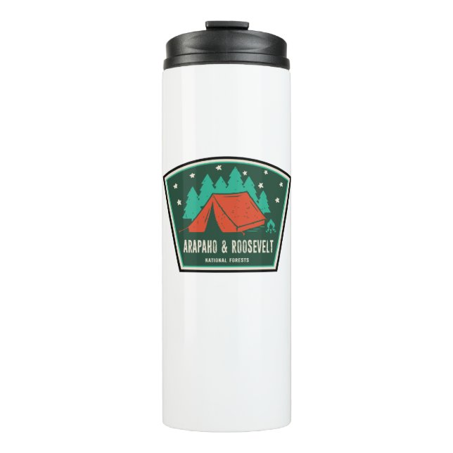 Arapaho And Roosevelt National Forests Camping Thermal Tumbler (Front)