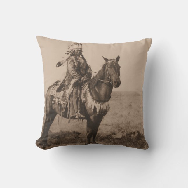 Arapaho Native American Throw Pillow (Front)