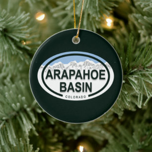 Arapahoe Basin Colorado Rocky Mountain Christmas Ceramic Ornament