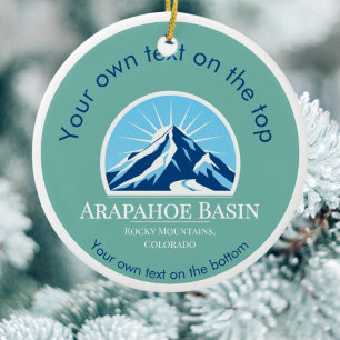 Arapahoe Basin Colorado ski christmas Ceramic Ornament