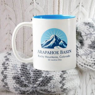 Arapahoe Basin Colorado ski resort souvenir  Two-Tone Coffee Mug