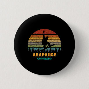 Arapahoe Basin Colorado Vintage Sun Snowboarding S 2 Inch Round Button