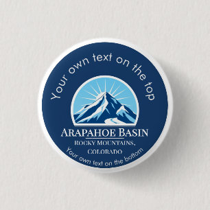 Arapahoe Basin Rocky Mountains Colorado ski  1 Inch Round Button
