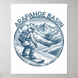 Arapahoe Basin Snowboarding Snowboarder  Poster