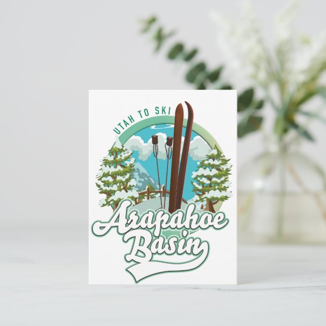 Arapahoe Basin Utah ski logo Postcard (Standing Front)