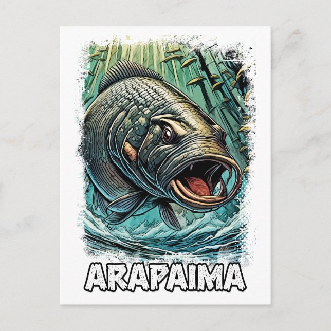 Arapaima Monster Fish For EXTREME ANGLERS Amazon Postcard (Front)